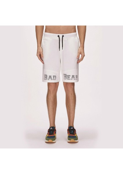 Grid Erkek Şort - Kırık Beyaz
