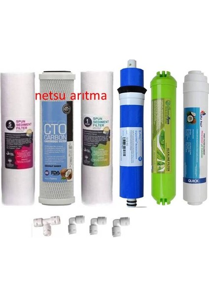 -Açık Kasa Su Arıtma Cihazı Filtresi -6 lı Filtre Seti