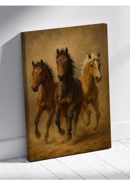 At Figürlü Kanvas Tablo - %100 Pamuk Kumaş, Yüksek Çözünürlük,asılmaya Hazır, Çerçevesiz Dekoratif Sanat Tablosu - Modern Duvar Dekoru (Ev, Ofis, Salon Için Uygun) modelleri