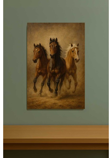 At Figürlü Kanvas Tablo - %100 Pamuk Kumaş, Yüksek Çözünürlük,asılmaya Hazır, Çerçevesiz Dekoratif Sanat Tablosu - Modern Duvar Dekoru (Ev, Ofis, Salon Için Uygun) fırsatları