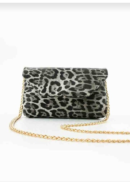 Eflan Moda Kroko Desen Küçük Boy Zincir Askılı Kadın Omuz Çantası