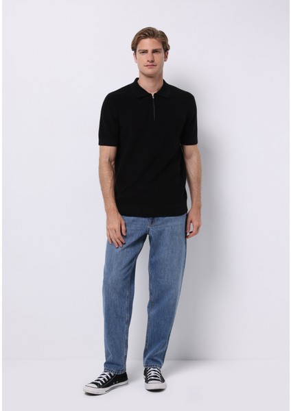 Regular Fit Erkek Siyah Kazak modelleri