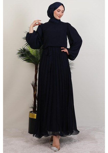 Ümra Şifon Elbise Lacivert fırsatları