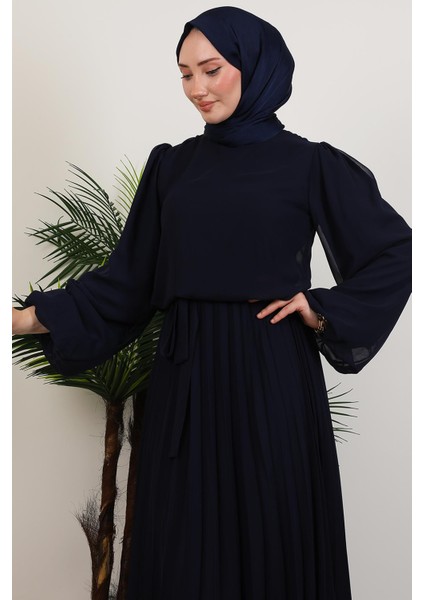 Ümra Şifon Elbise Lacivert indirimleri