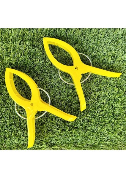 Canlı Sarı Renkli, Xl Plaj Havlu Mandalı, 2'li Set, Renkli ve Şık Tasarım