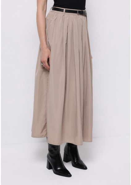Maxi Length Düz Kadın Kahverengi Etek fırsatları