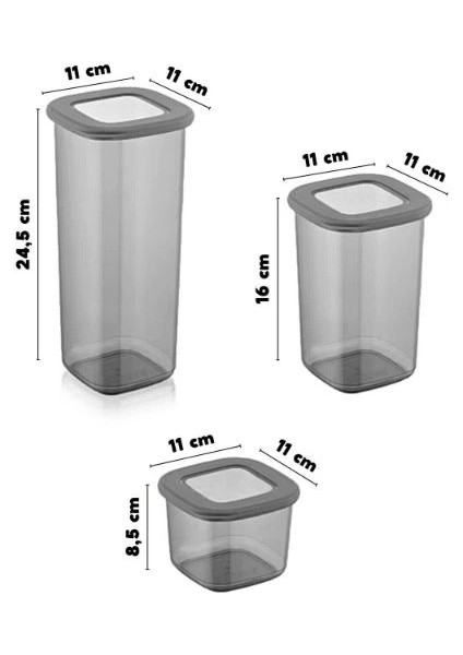 3 Boy Erzak Saklama Kabı fiyatları