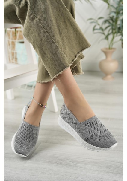 Aky 055 K.gri Triko Yazlık Kadın Ayakkabı fiyatları
