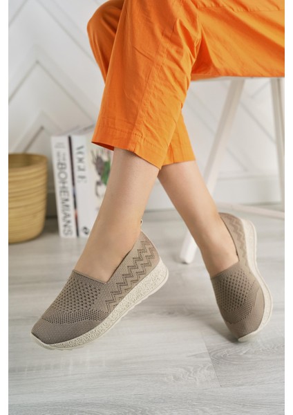 Aky 055 Vizon Triko Yazlık Kadın Ayakkabı modelleri