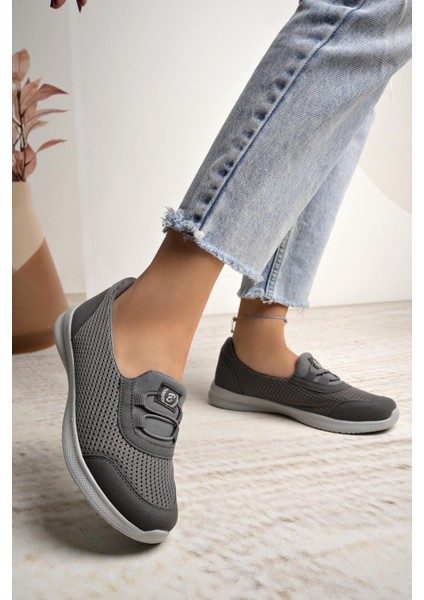 Bsea 575 Füme Memory Foam Kadın Yürüyüş Ayakkabısı