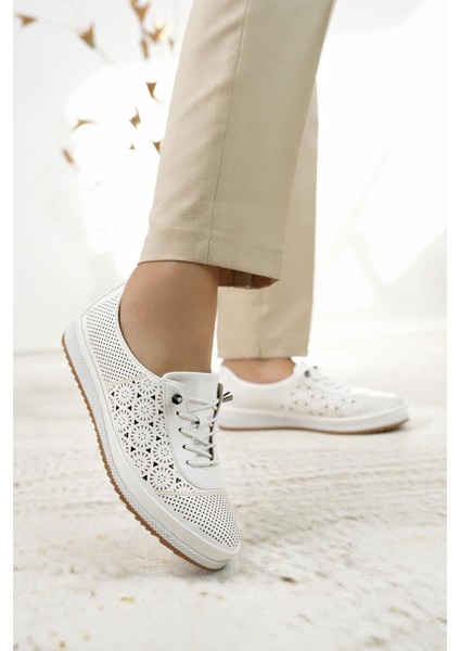 Sdf 701-3 Beyaz Içi Deri Günlük Kadın Ayakkabı fiyatları