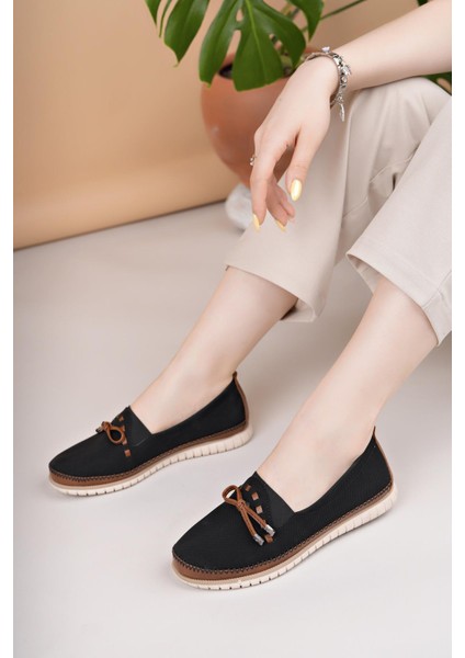 Nesil Shoes Selena 348 Siyah Taba Günlük Kadın Ayakkabı fırsatları