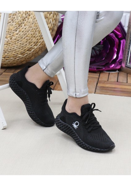 30009 Siyah Triko Örgü Unisex Sneakers