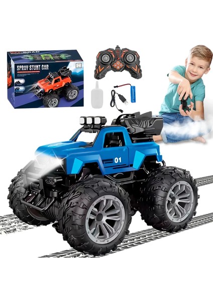 Uzaktan Kumandalı Şarjlı Duman Atan Araba 4x4 Buharlı Işıklı Uzaktan Kumandalı Off Road Araba Rc Stu