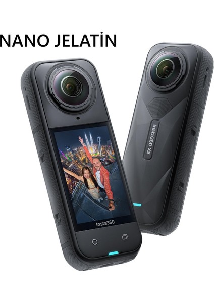 INSTA360 X5 Aksiyon Kamera Uyumlu 2 Adet Şeffaf Ekran Koruyucu Nano Jelatin