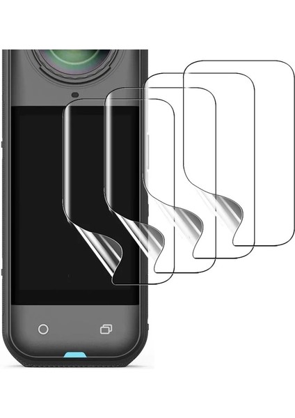 INSTA360 X5 Aksiyon Kamera Uyumlu 2 Adet Şeffaf Ekran Koruyucu Nano Jelatin modelleri