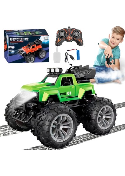 Uzaktan Kumandalı Şarjlı Duman Atan Araba 4x4 Buharlı Işıklı Uzaktan Kumandalı Off Road Araba Rc Stu