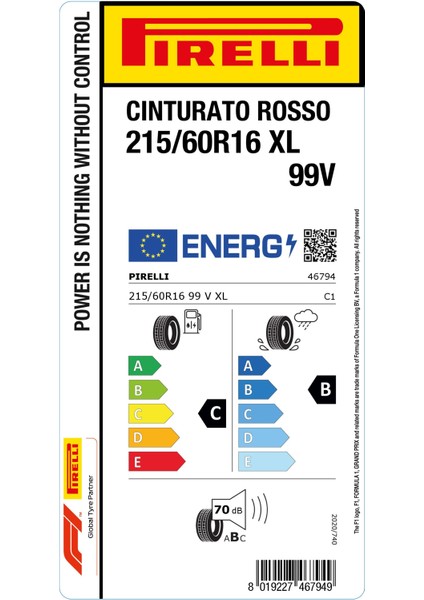 215/60 R16 99V Xl Cinturato Rosso Oto Yaz Lastiği (Üretim Yılı:2025) fiyatları