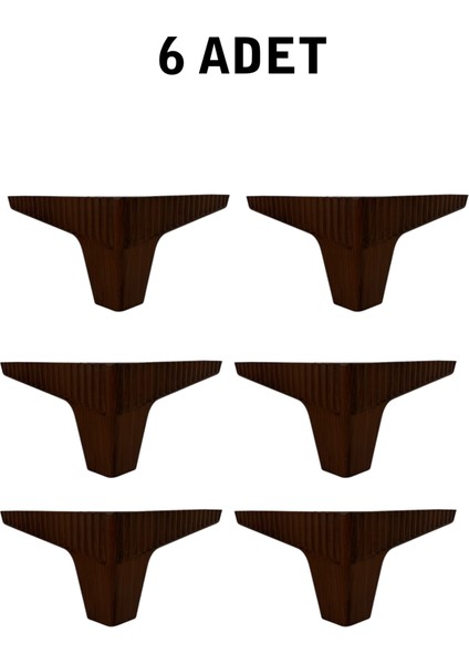 Kanepe Koltuk Tv Ünitesi Konsol Yükseltme Zenit Model Plastik Ayak 10 cm Ceviz Renk 6 Adet