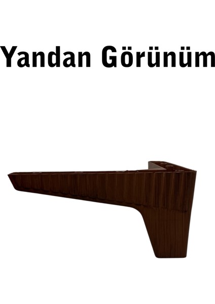 Kanepe Koltuk Tv Ünitesi Konsol Yükseltme Zenit Model Plastik Ayak 10 cm Ceviz Renk 6 Adet fiyatları
