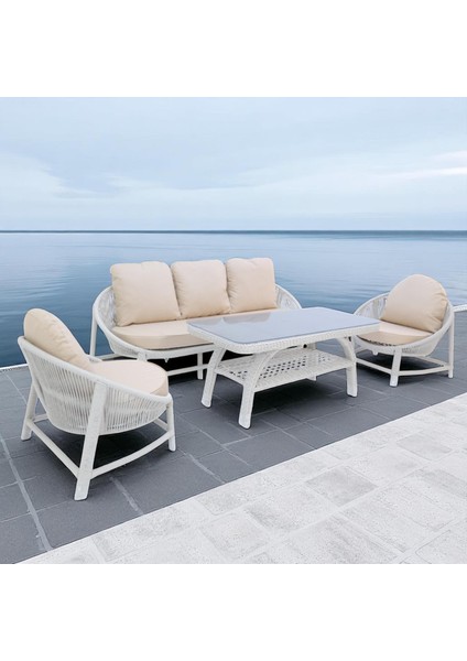 Marise | Üçlü Rattan Bahçe Oturma Grubu | 3+1+1+Sehpalı Bahçe Takımı fiyatları
