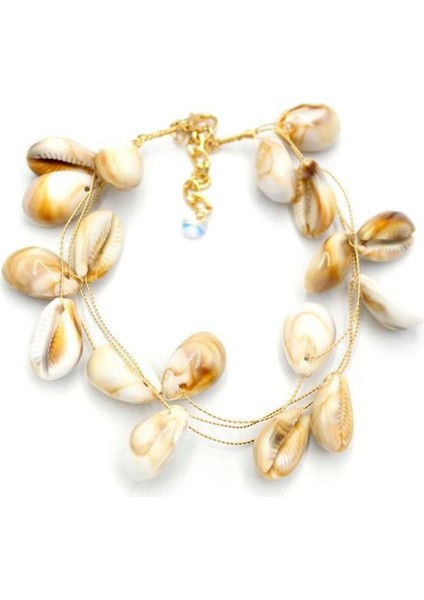 Renkli Deniz Kabuğu Tasarımlı Zarif Halhal, Şık ve Doğal Takı Seçeneği fiyatları