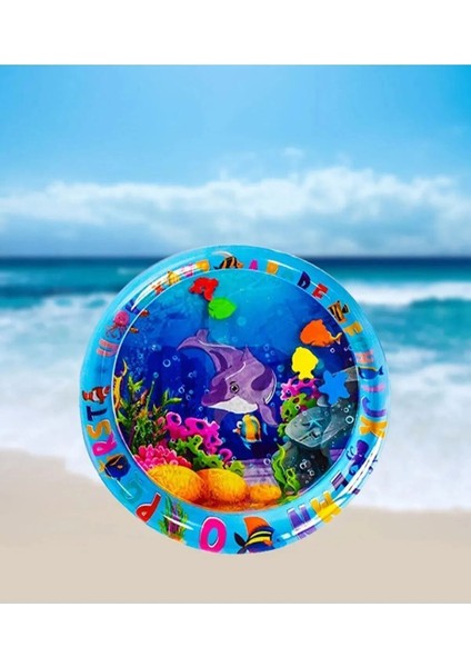 Yumuşak Yuvarlak Bebek Su Oyun Matı, Tummy Time, 60 Cm, Beyaz Renk fiyatları