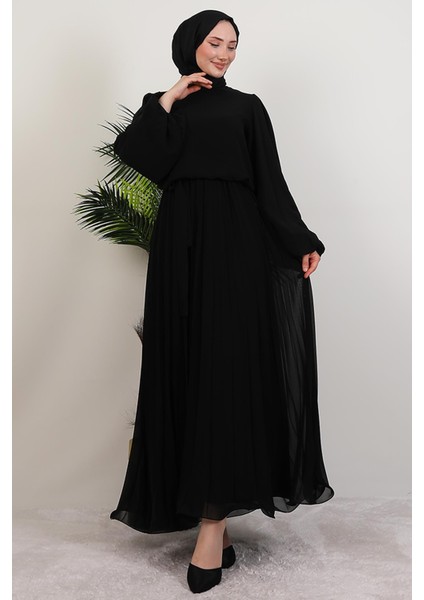 Ümra Şifon Elbise Siyah fırsatları