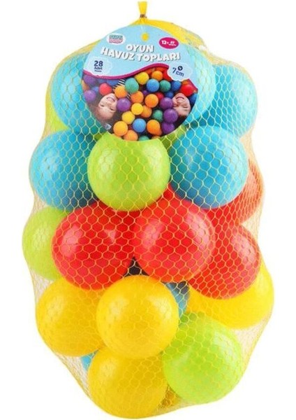 7cm Renkli Havuz Topu 28'li Paket, Yaz Eğlence Aktiviteleri