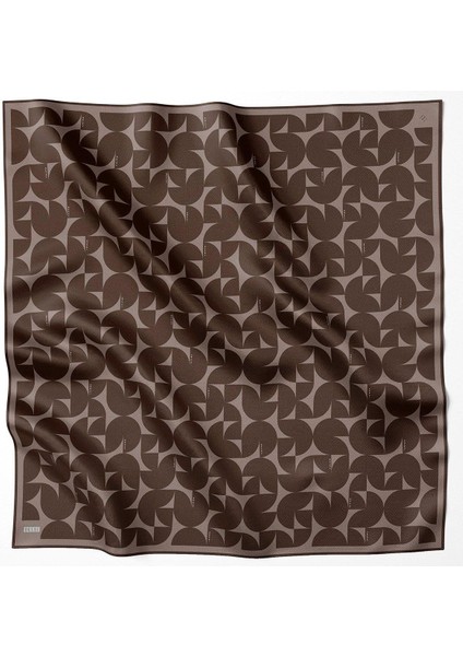 Twill Ipek Eşarp - 4117-86 Kahve