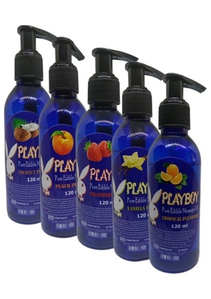 Pure Edible Massage Oil 120 ml Masaj Yağı 5 Koku 5 Tat