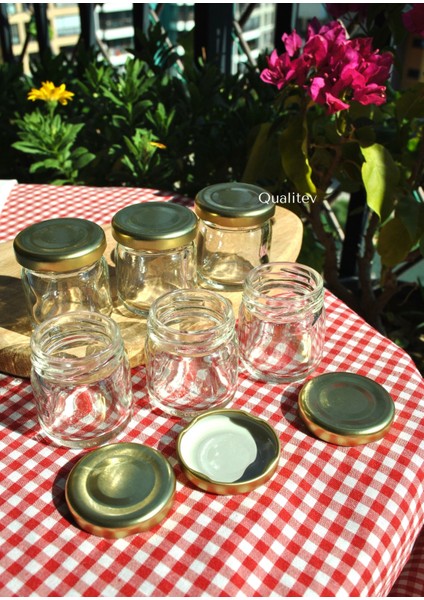 6'lı 40 ml Mini Cam Kavanoz Numune, Mama, Reçel, Düğün ve Kına Şekerleme Kamp Baharatlığı fırsatları