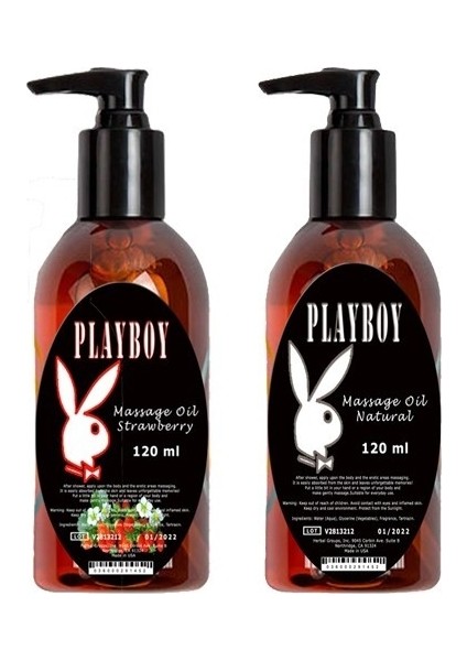 Massage Oil Natural And Strawberry Fragrances 120 ml Kokusuz ve Çilek Kokulu Vücut Masaj Yağı