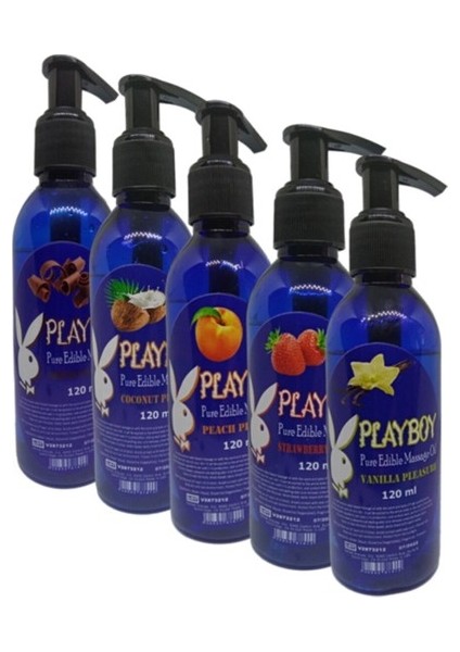Pure Edible Massage Oil 120 ml Masaj Yağı 5 Koku 5 Tat