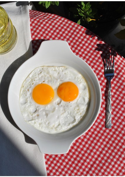1 Adet Porselen Sahan Yumurta Sahanlığı Tatlı Tabağı 20 Cm-B