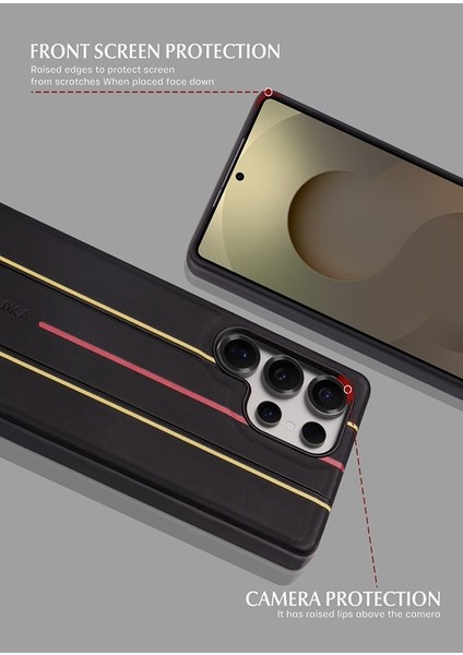 Samsung Galaxy S25 Ultra Koruma & Renkli Stil Çizgili Kılıf indirimleri