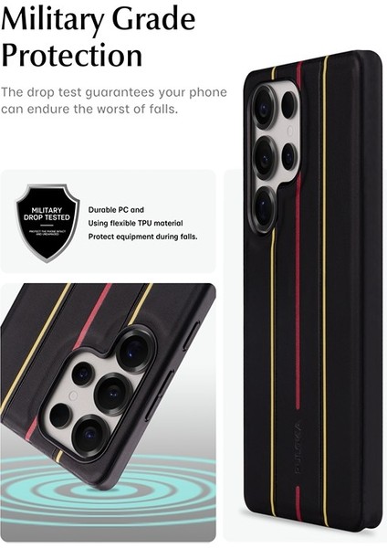 Samsung Galaxy S24 Ultra Premium Renkli Çizgili Design & Sağlam Kılıf fırsatları