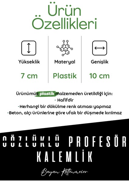 Gözlüklü Profesör Kalemlik Masaüstü Kalem Kutusu fiyatları