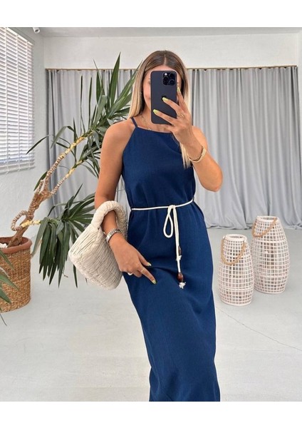 Kadın Kadın Omuz Askılı Kuşak Dahil Elbise fiyatları