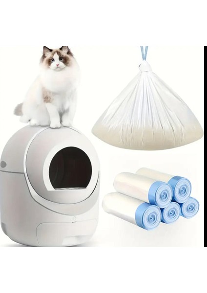 75 Adet 5 Rulo, Ekstra Büyük Ipli Otomatik Kedi Tuvaleti Poşeti Torbası- 50*45 Ölçülerinde Tek Kullanimlik Çöp Torbalari, Dayanaklı, Sızdırmaz ve Kolay Yırtılabilir fiyatları