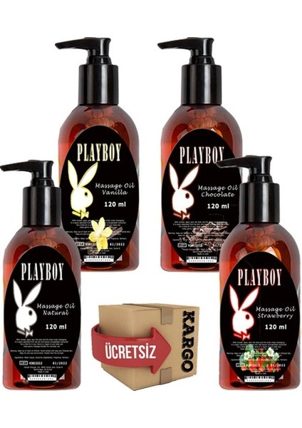 Massage Oil 120 ml 4 Çeşit Vücut Masaj Yağı