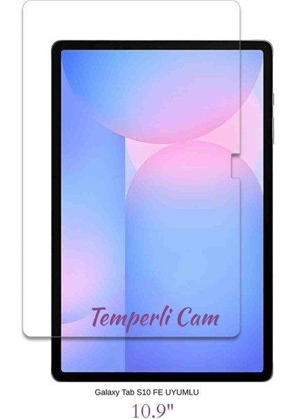 Galaxy Tab S10 Fe 10.9" Uyumlu Fuchsia Temperli Cam Tablet Ekran Koruyucu