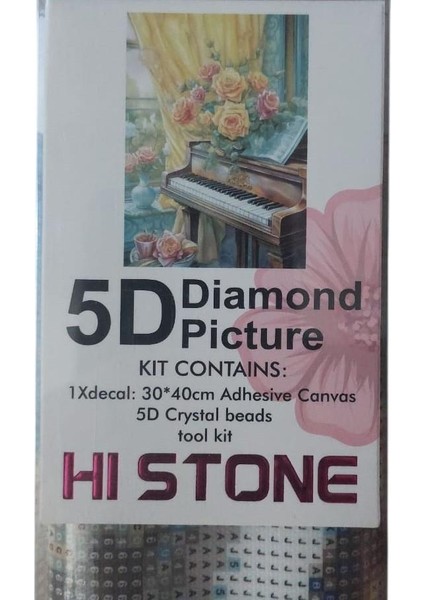 Boncuklu Goblen-5d 30X40-PIYANO Diamond Picture