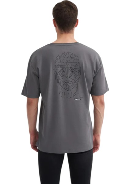 Bisiklet Yaka Relax Fit Pamuklu Desenli Tişört modelleri