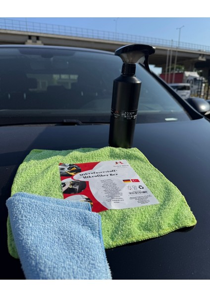 Hızlı Araç Cilası 500ML Sprey + Microfiber Bez (2'li)