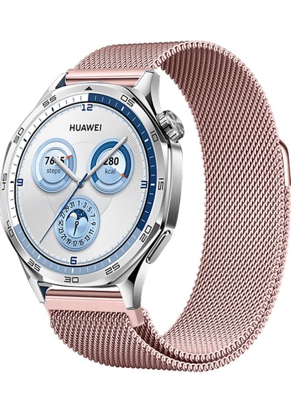 Huawei Watch Gt5 46MM Uyumlu Manyetik Milanese Loop Metal Kordon