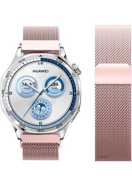 Huawei Watch Gt5 46MM Uyumlu Manyetik Milanese Loop Metal Kordon modelleri