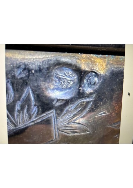 Osmanlı Dönemi Tuğralı ve Şah Damgalı 67 Gram Gümüş Sunumluk 6 cm Boyunda 8,5 cm Çapında