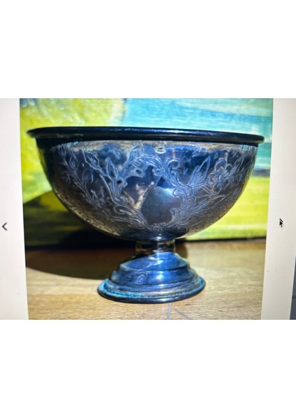 Osmanlı Dönemi Tuğralı ve Şah Damgalı 67 Gram Gümüş Sunumluk 6 cm Boyunda 8,5 cm Çapında fırsatları