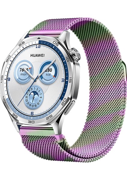Huawei Watch Gt5 46MM Uyumlu Manyetik Milanese Loop Metal Kordon